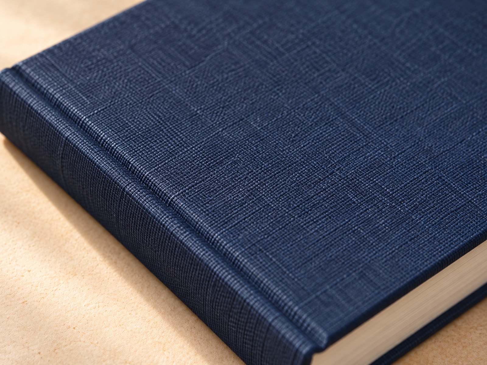Close-up illustration of the navy linen texture.