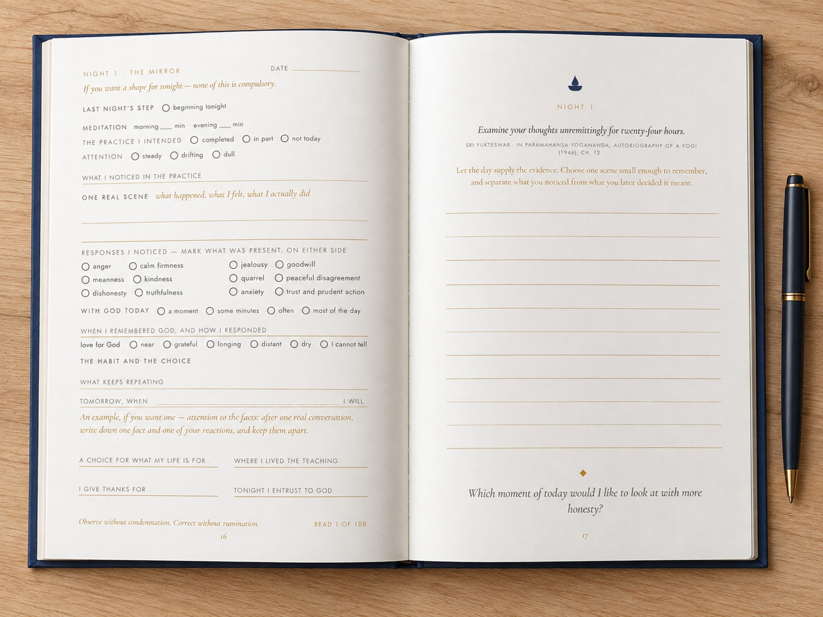 Illustrative view of the full edition open on white pages with gold rules.